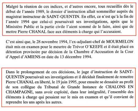 Extrait de l'ordonnance de renvoi mettant en cause le juge Marien